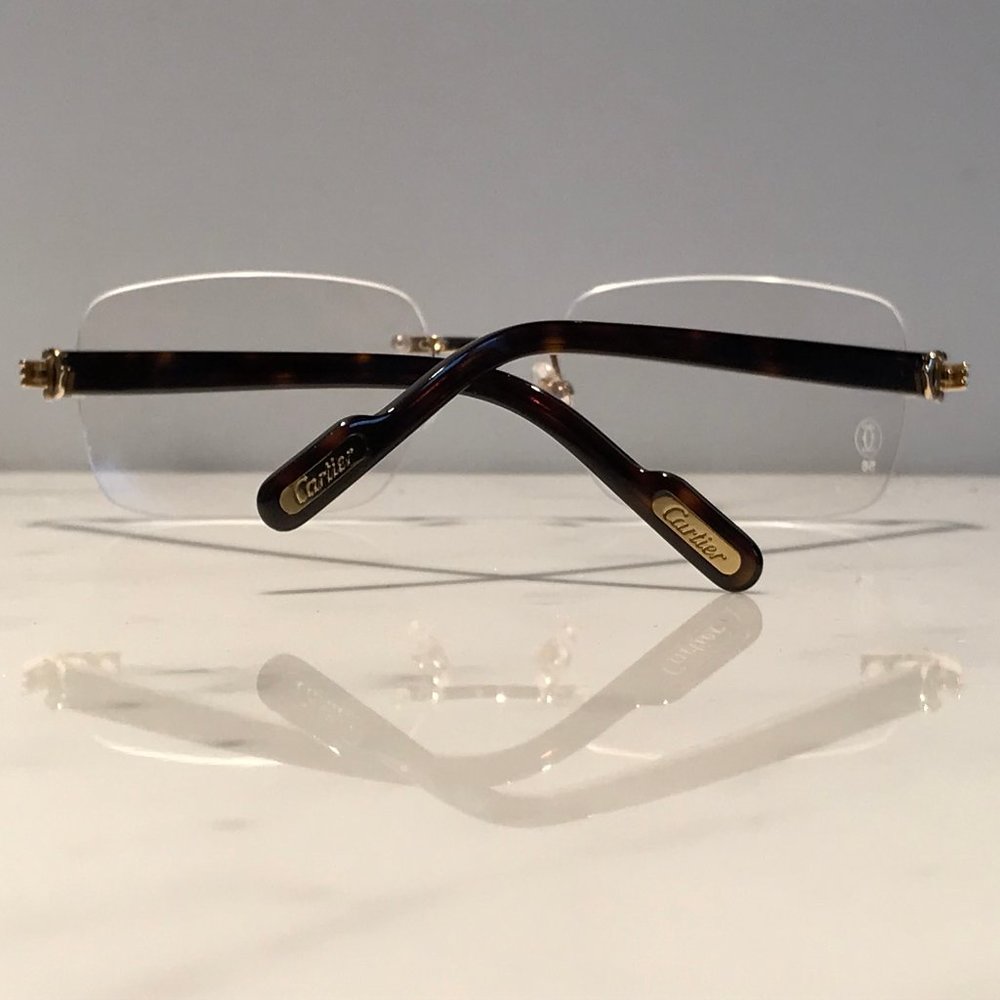 SOLD! Cartier Glasses Sunglasses C'decor Gold Tortoise - Picture 7 of 12